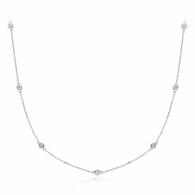 Diamond by the Yard Necklace 0.50CTDI White Gold