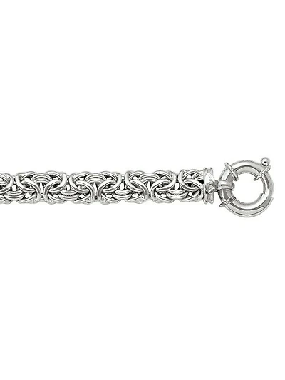 White Gold Hollow Byzantine Link 14KT