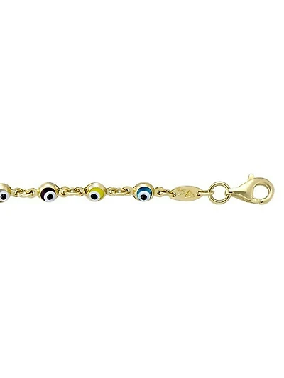 Yellow Gold Eye Bracelet 10KT
