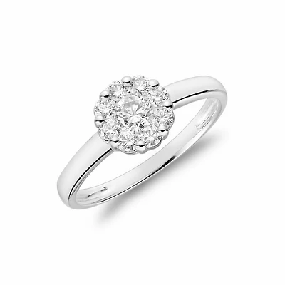 Diamond Cluster Ring 14KT Gold 0.05 carat TDW