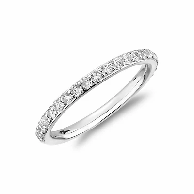 Semi Eternity Diamond Matching Band Gold