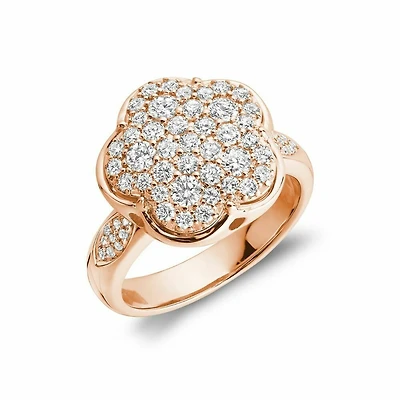 Flower Mount Diamond Fashion Ring 1.00CTDI Rose Gold