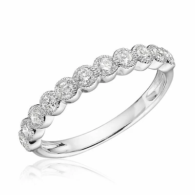 Semi Eternity Diamond Band Gold