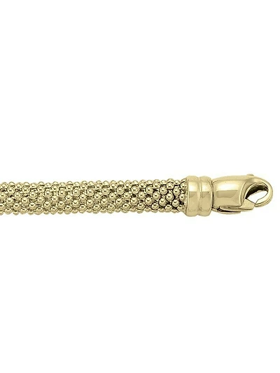 Yellow Gold Hollow Round Mesh Fancy Link 14KT