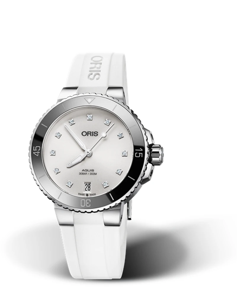 Oris Aquis Date Diamonds White Dial 37MM Automatic