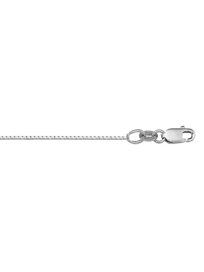 White Gold Solid Box Link Chain 10KT