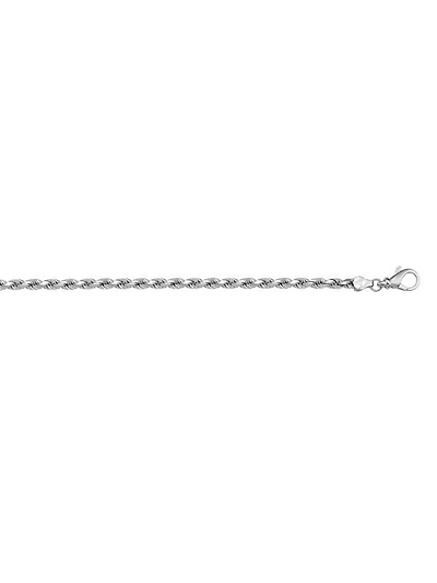 Gold Solid Diamond Cut Rope Link Bracelet 14KT & 18KT