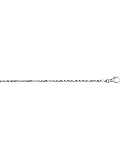 Gold Solid Diamond Cut Rope Link Chain 10KT