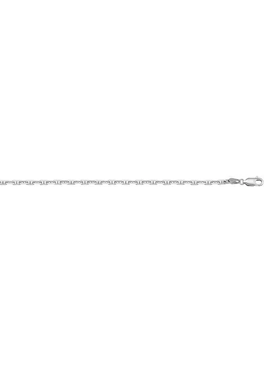 White Gold Solid Anchor Link Chain 10KT, 14KT & 18KT