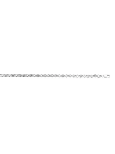 White Gold Hollow Rolo Link Bracelet 10KT