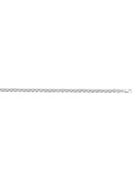 White Gold Hollow Rolo Link Bracelet 10KT