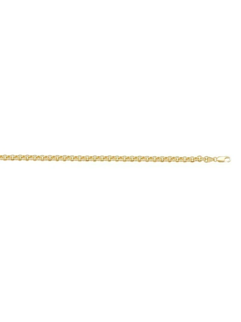 Yellow Gold Hollow Rolo Link Bracelet 10KT