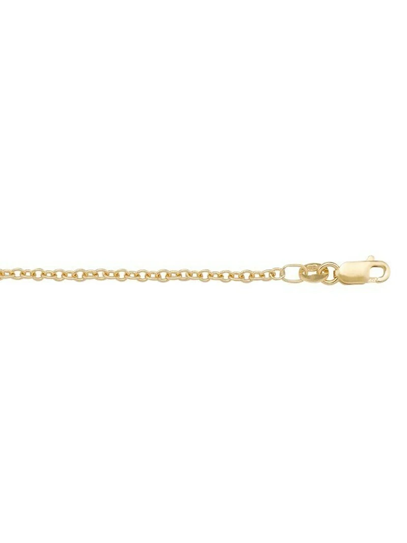 Yellow Gold Open Cable Link Chain 10KT