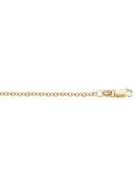 Yellow Gold Open Cable Link Chain 10KT
