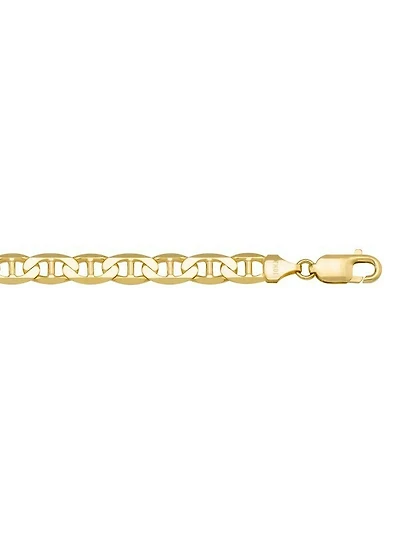 Yellow Gold Solid Flat Beveled Link Chain 10KT
