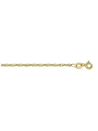 Yellow Gold Solid Singapore Link Chain 14KT