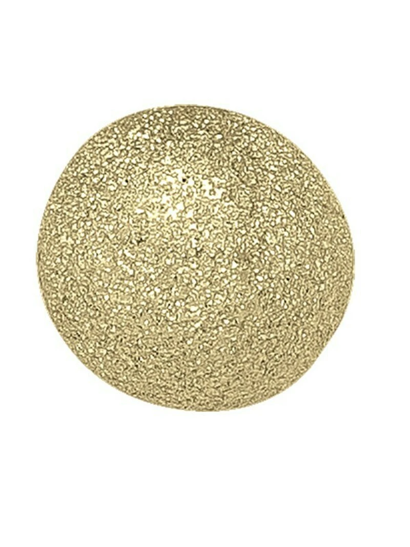 Yellow Gold Satin Finish Ball Stud Earring 14KT