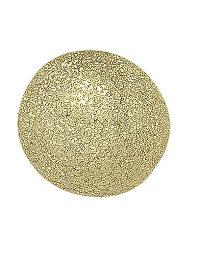 Yellow Gold Satin Finish Ball Stud Earring 14KT
