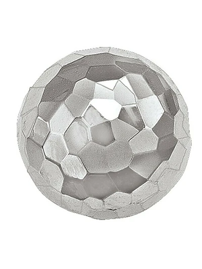 White Gold Diamond Cut Ball Earring 14KT