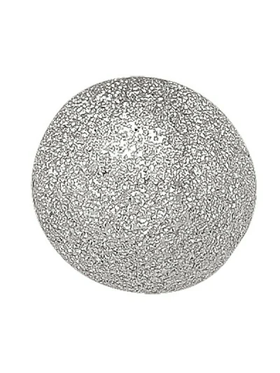 White Gold Satin Finish Ball Stud Earring 14KT