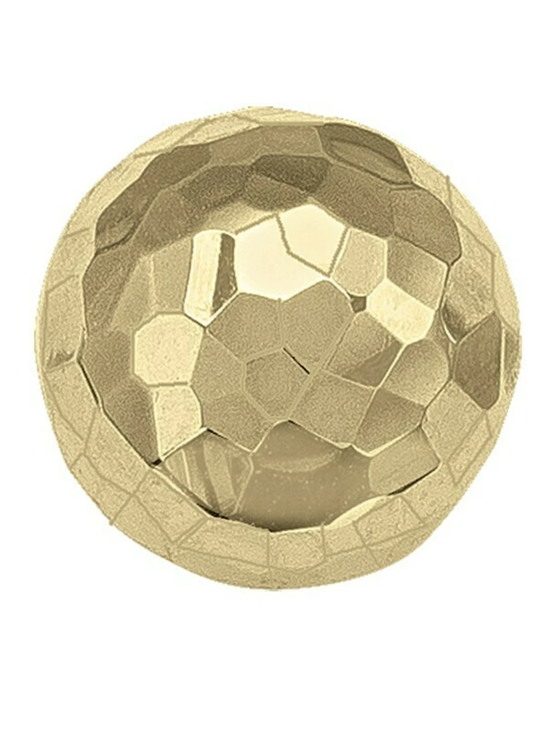 Yellow Gold Diamond Cut Ball Earring 14KT