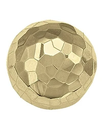 Yellow Gold Diamond Cut Ball Earring 14KT
