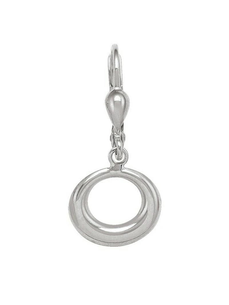 White Gold Fancy Circle Drop Earring 10KT
