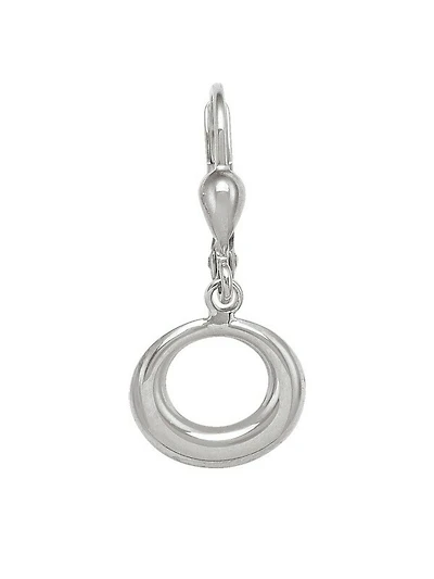 White Gold Fancy Circle Drop Earring 10KT