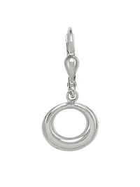 White Gold Fancy Circle Drop Earring 10KT