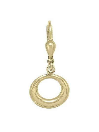 Gold Fancy Circle Drop Earring 10KT