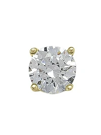 Yellow Gold 5mm CZ Stud Earring 10KT