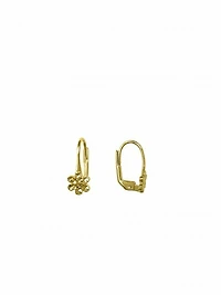 Yellow Gold Flower Drop Earring 10KT