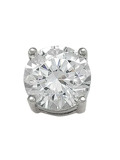 White Gold 7mm CZ Stud Earring 10KT