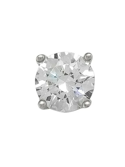 White Gold 5mm CZ Stud Earring 10KT