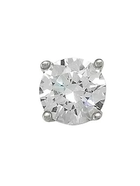 White Gold 5mm CZ Stud Earring 10KT