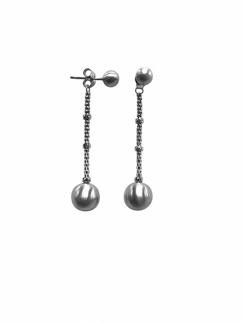 White Gold Drop Dangle Earring 14KT