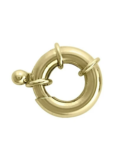 Fancy Yellow Gold Spring Ring Clasp Finding 14KT & 18KT