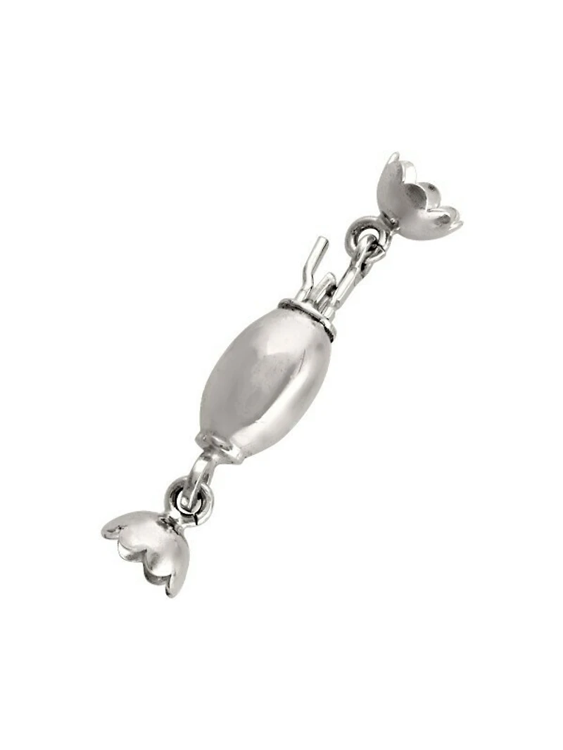 White Gold Fancy Pearl Clasp Finding 18KT