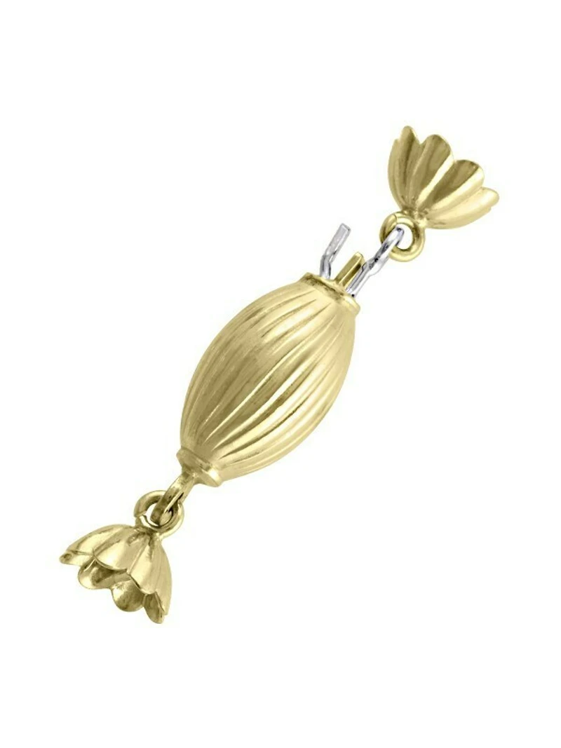 Yellow Gold Fancy Pearl Clasp Finding 18KT