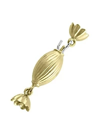 Yellow Gold Fancy Pearl Clasp Finding 18KT
