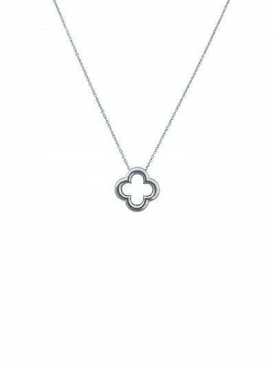 White Gold Clover Necklace 14KT