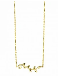 Gold Olive Leaf Necklace 14KT