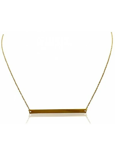 Yellow Gold Bar Necklace 14KT