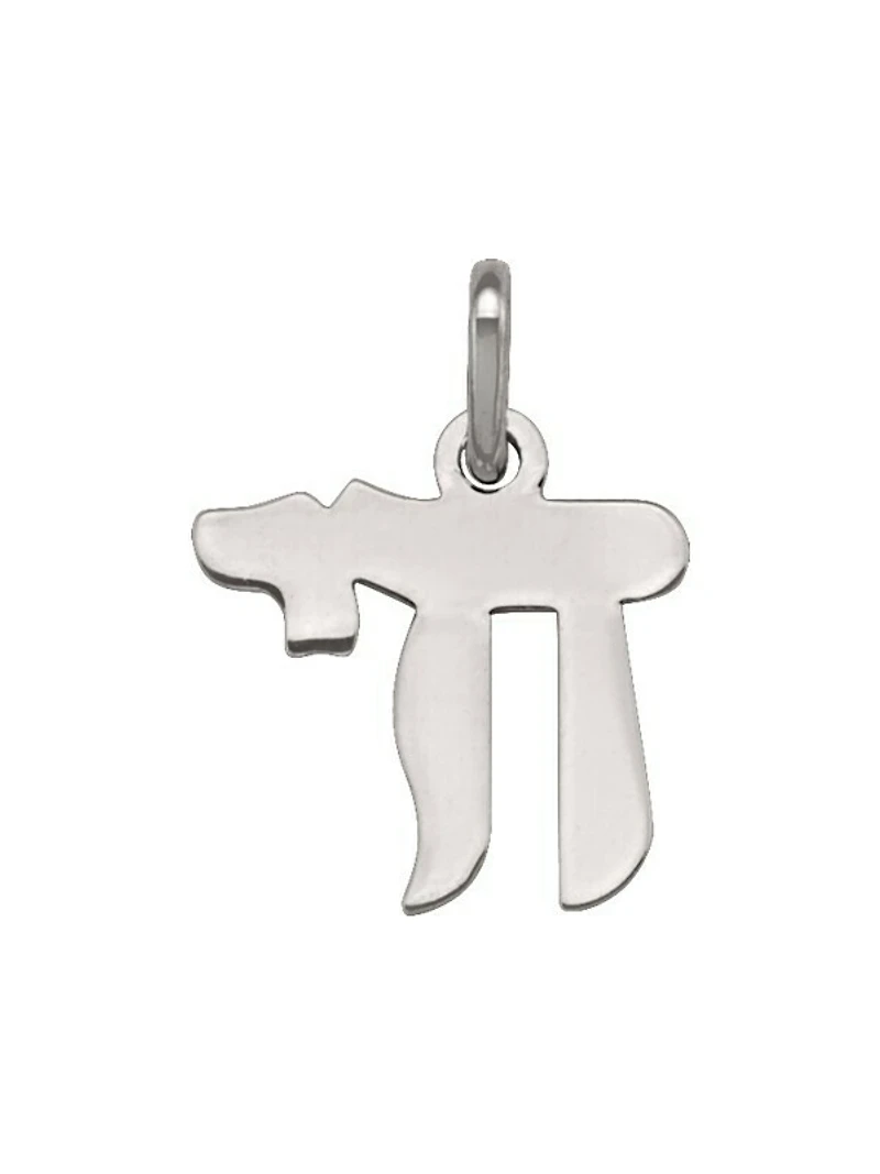 White Gold Chai Charm 14KT