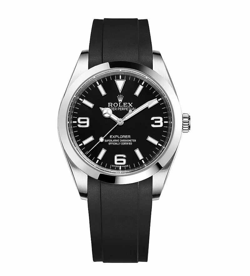 Crafter Blue - Curved End Rubber Strap For Rolex Series (RX01)