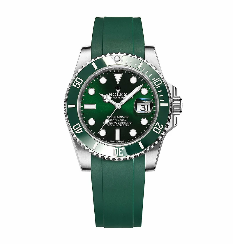Crafter Blue - Curved End Rubber Strap For Rolex Series (RX01)