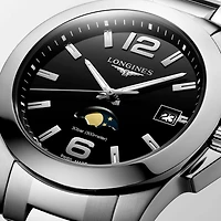 Conquest Black Dial 34MM Quartz L33814586