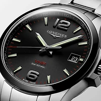 Conquest V.H.P. Black Dial 41MM Quartz L37194566