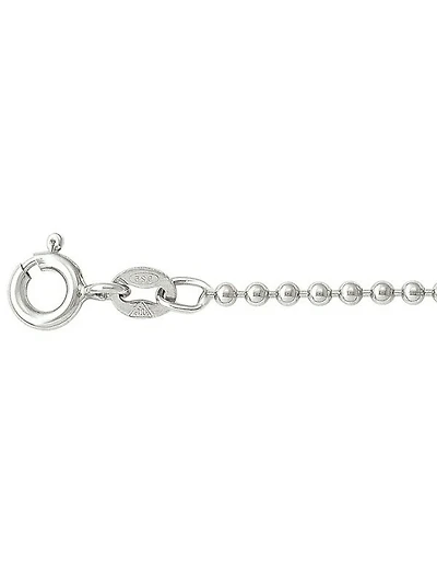 Silver Rhodium Bead Link Chain