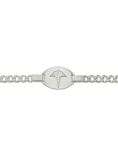 Sterling Silver Medical Data Bracelet